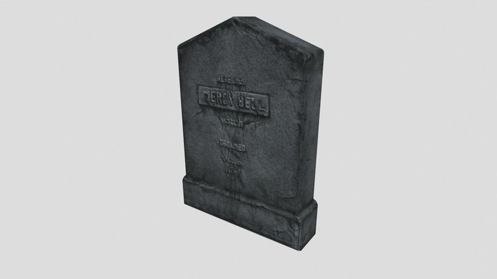 Witch Tombstone 3D Model