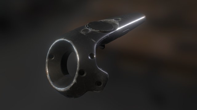 Worn Vive Controller Steel 3D Model