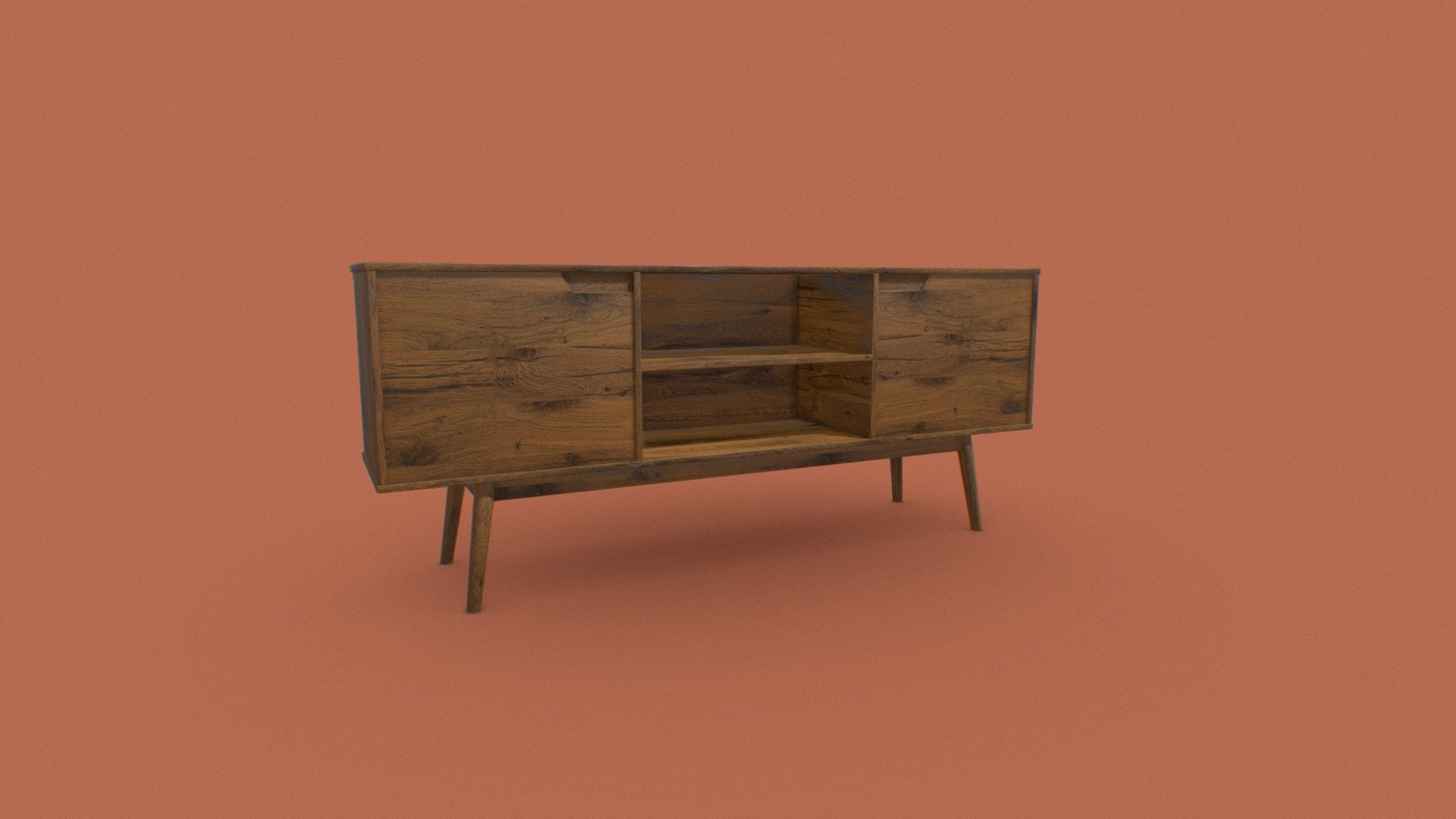 Media Console Unit 200x45x80 - Buy Royalty Free 3D model by ...