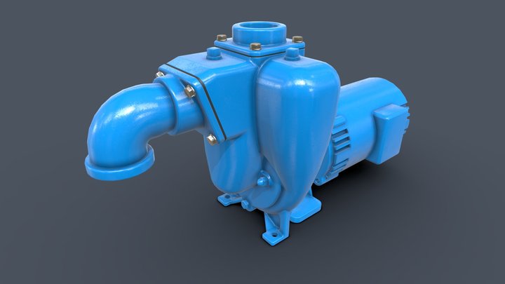 22MPC Self-Priming Pump 3D Model