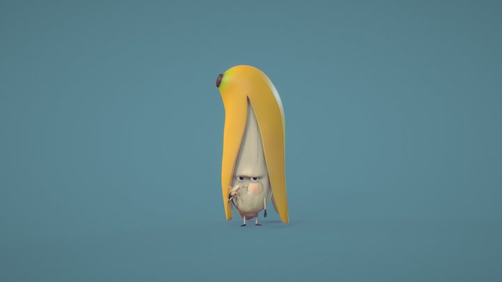 Unhappy Banana 3D Model