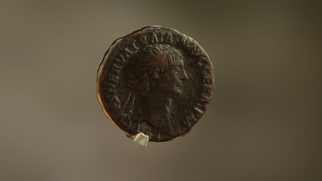 Roman Coin - Trajan As 3D Model