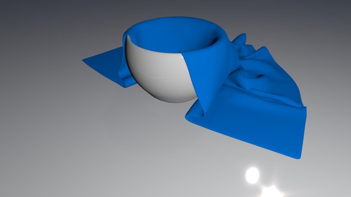 Bowl & Napkin 3D Model