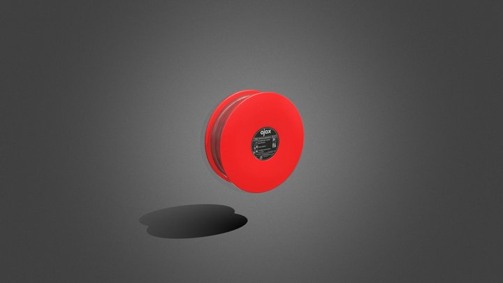 Wall mounted fire hose reel 3D Model