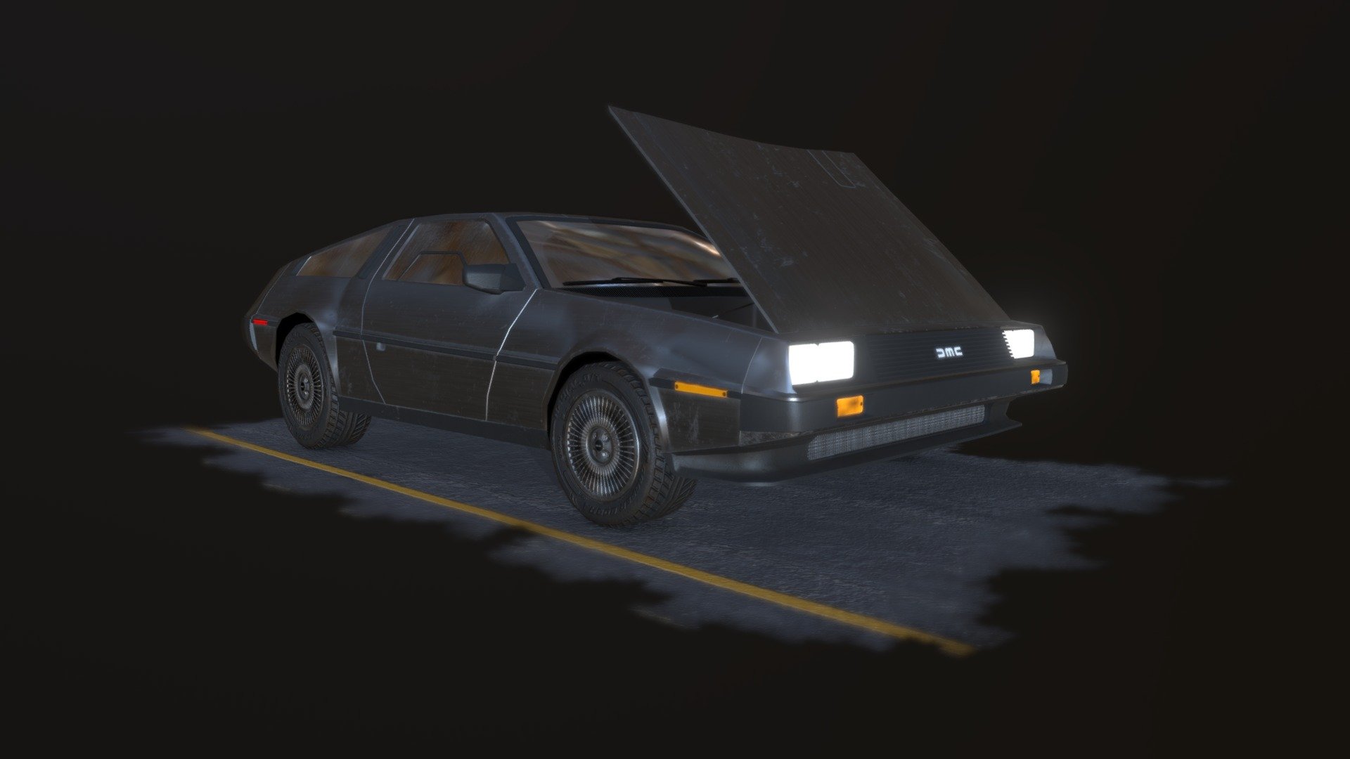 Delorean - 3D model by Pablo Rey Garcia (@PabloReyGarcia) [e793677 ...