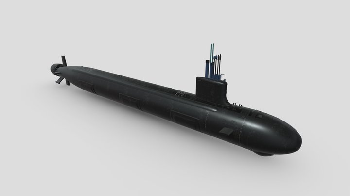 US Submarine Virginia SSN 774 3D Model