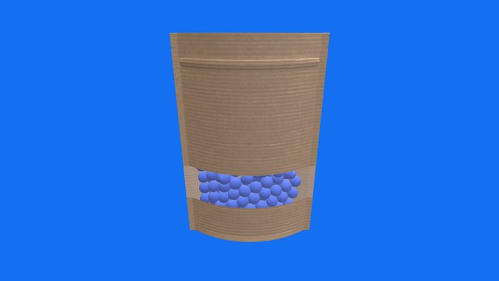 DOY PACK CON ZIPPER MÁS VENTANA 3D Model