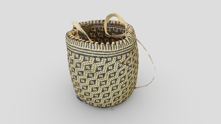 #1 Penan Handwoven Rattan Basket (Round Base) – Kostenloses 3D-Modell STL