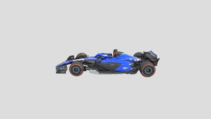 Blue Formula One Car Model 3D Model