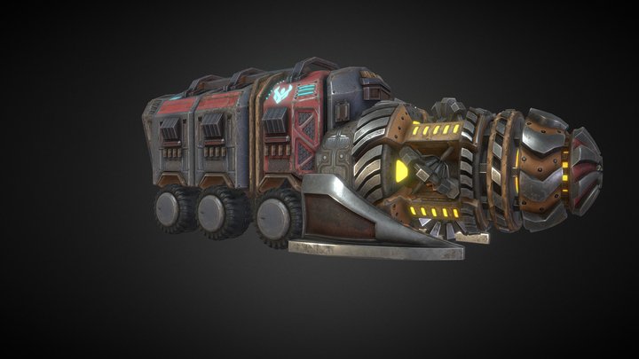 Sci fi Vehicle - ThunderDrill 3D Model