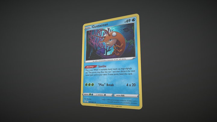 Gustacean Card 3D Model