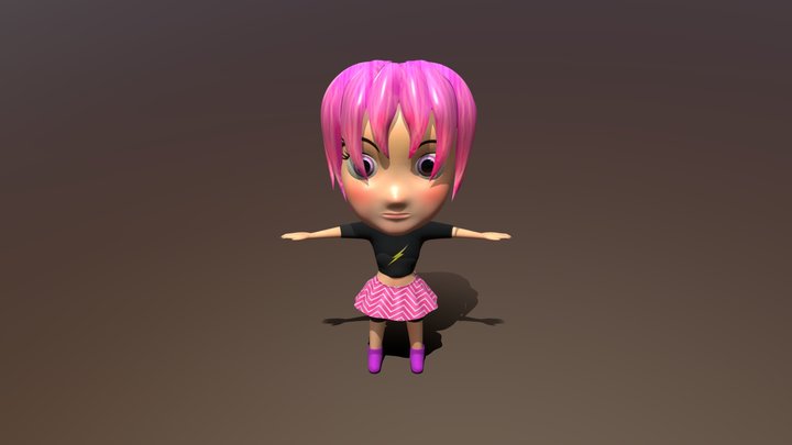 chibi character (low poly) 3D Model