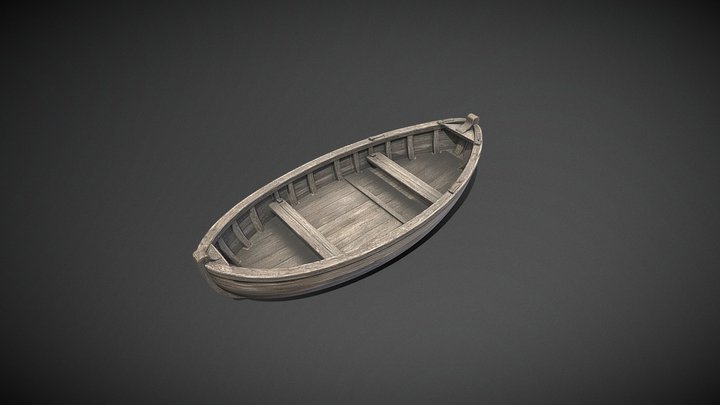 Rustic Wooden Rowboat_Hi