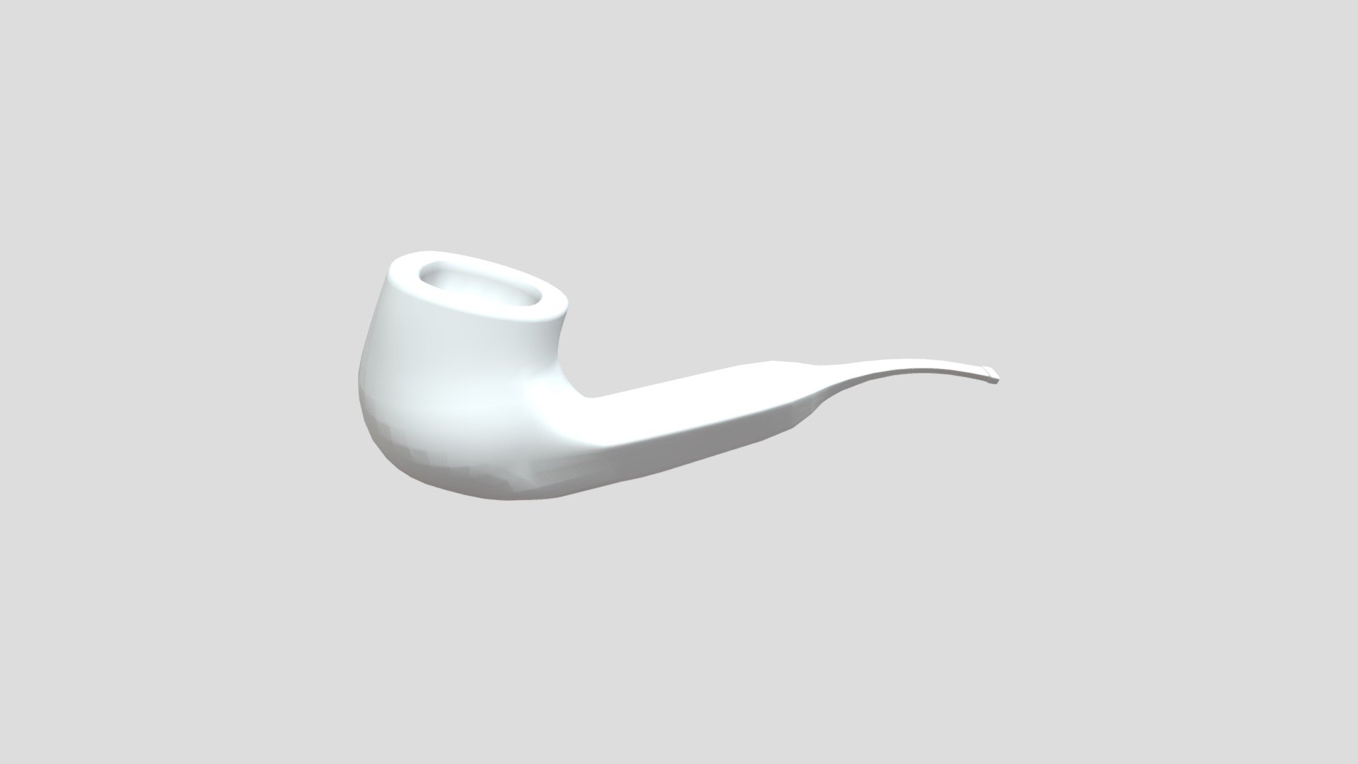 Basic untextured smoking pipe