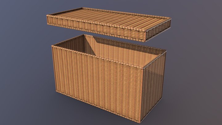Wicker Basket 3D Model