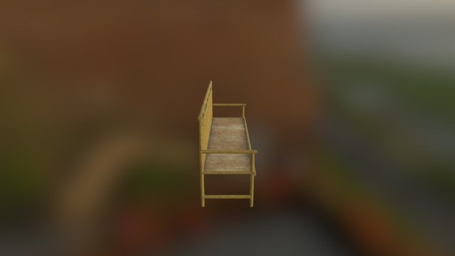 Park Bench 3D Model
