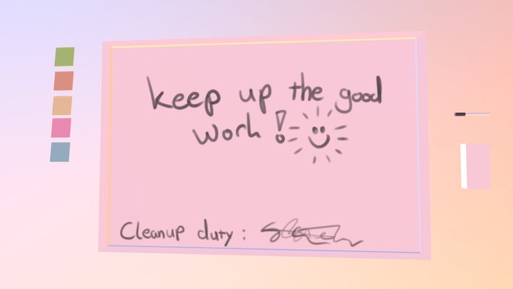 Whiteboard 3D Model