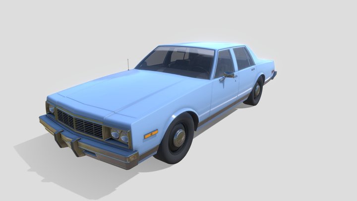 US classic car '80 3D Model