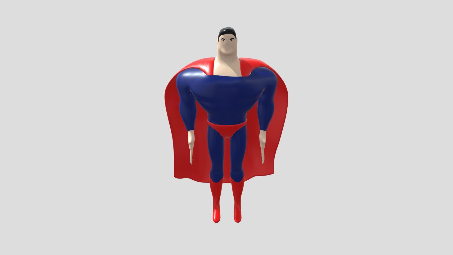 Superman_Low_Cartoon - Download Free 3D model by zeabit [e79fc61 ...