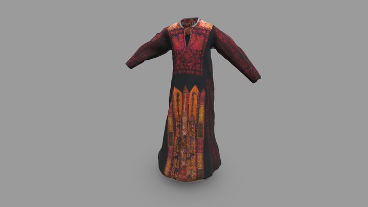 Palestinian Black Dress 3D Model