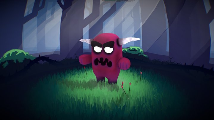 Red Forest Goblin 3D Model