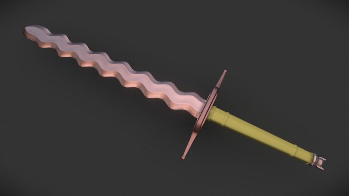 Flamberge - Game Asset 3D Model