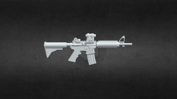 M416 gun 3D Model