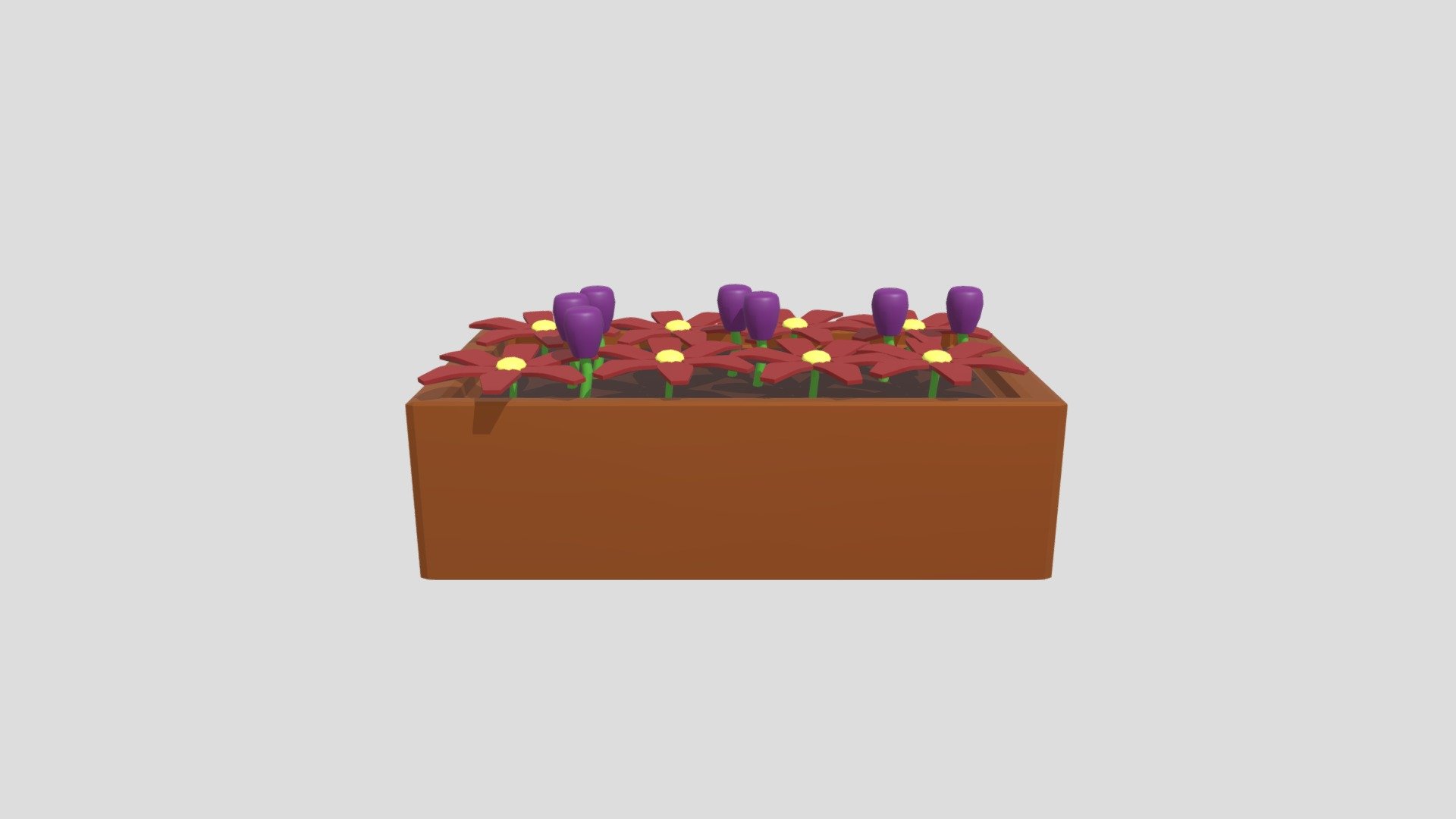 Flower Bed Download Free 3D model by noors_art [e7a2349] Sketchfab