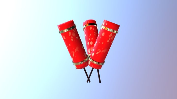 3 Firecracker UV 3D Model