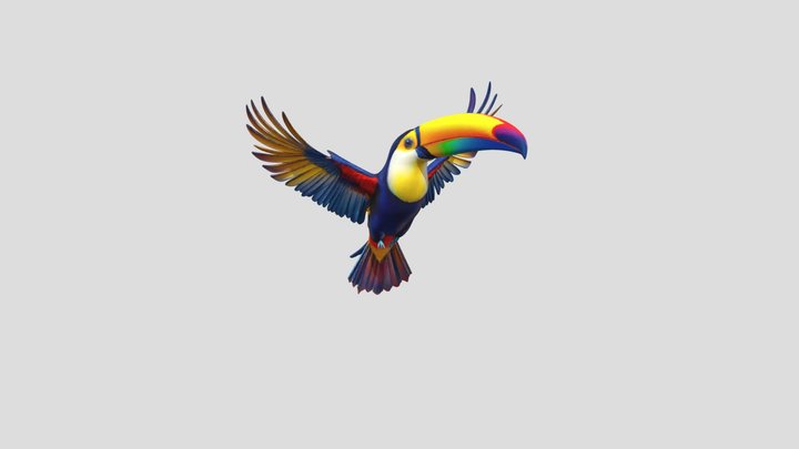 Colorfull Bird Flying