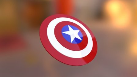 Captain America Shield 3D Model
