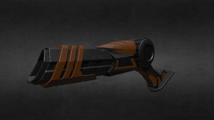 Handheld Plasma Caster 3D Model