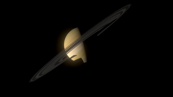 Realistic Saturn 8K 3D Model