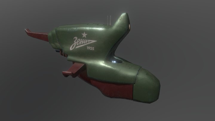 Space Ship Merge 3D Model