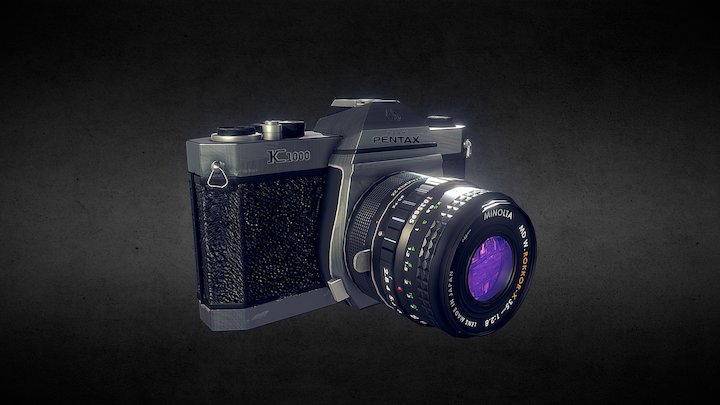 Asahi Pentax K1000 SLR Camera 3D Model