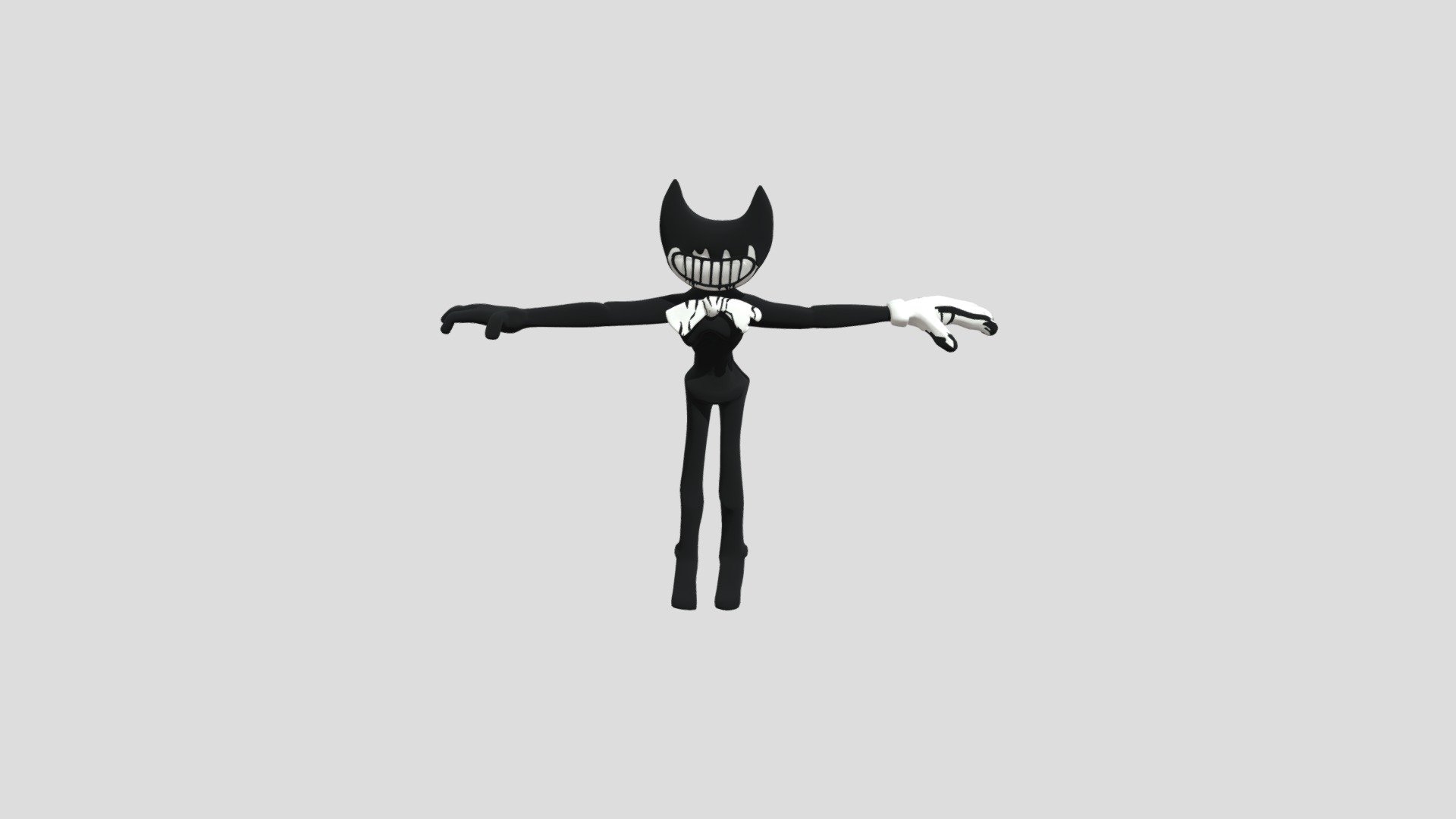 Ink Bendy (indie cross) HD old pose by Dorito3D on DeviantArt