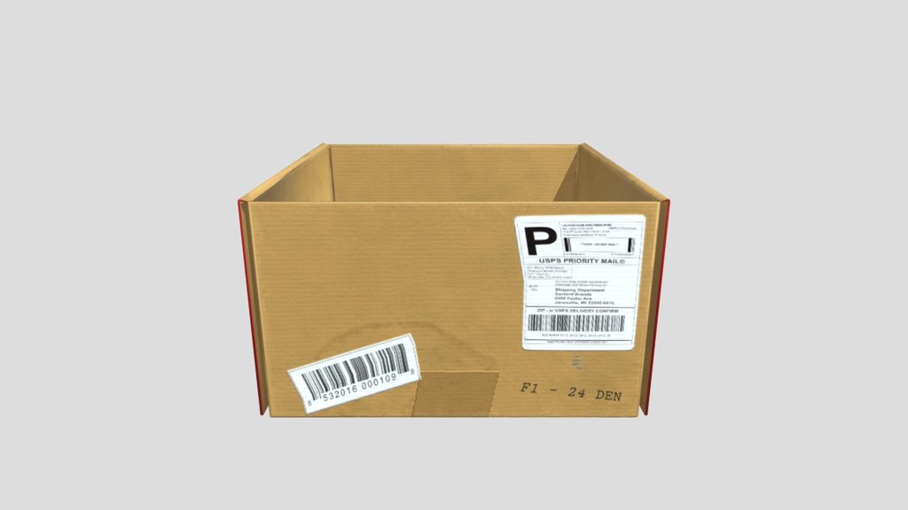 Flat Cardboard Box Open