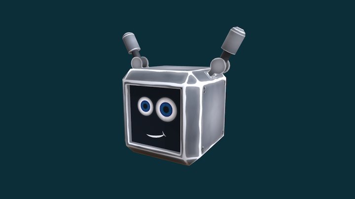 Animated Flying Robot 3D Model