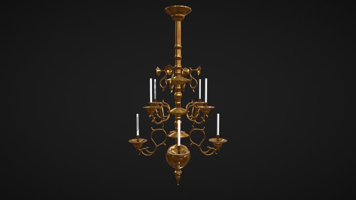 Chandelier lowpoly 3D Model