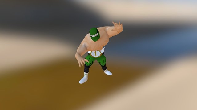 Luchadore pose 3D Model