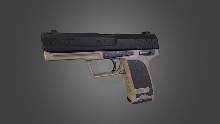 Pistol - USP .45 3D Model