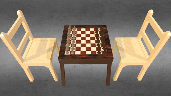 Chess Game Model 3D Model