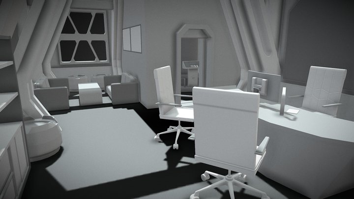 [WIP] Sci-Fi Office 3D Model