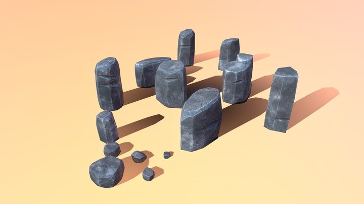 Rocks set 4 – Free 3D Model STL