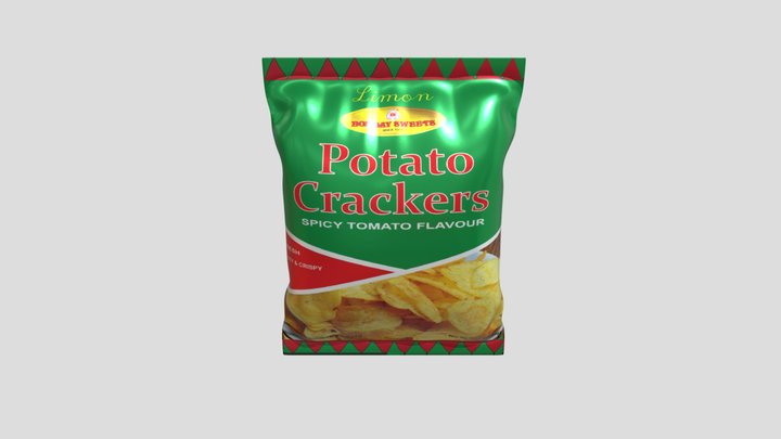 Potato Crackers Chips 3D Model
