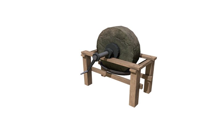 Blacksmith Stone Grinder 3D Model