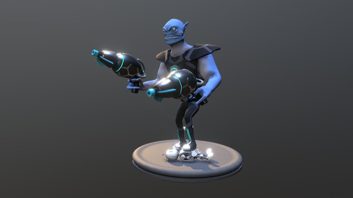 Rachet & Clank inspired Character 3D Model