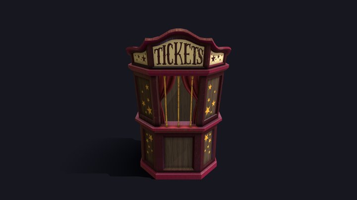 Ticket Booth 3D Model