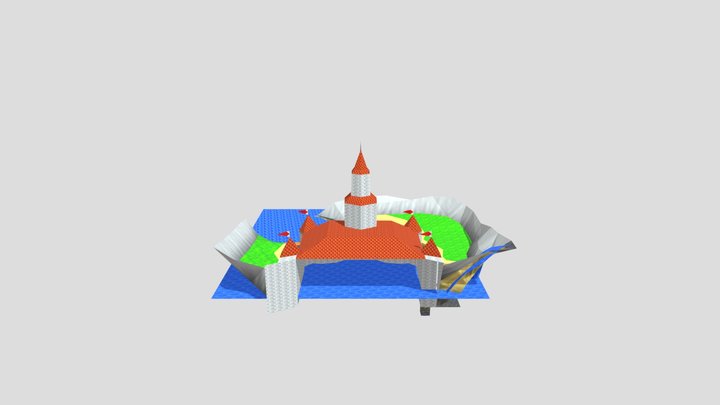 Peachs Castle Exterior 3D Model