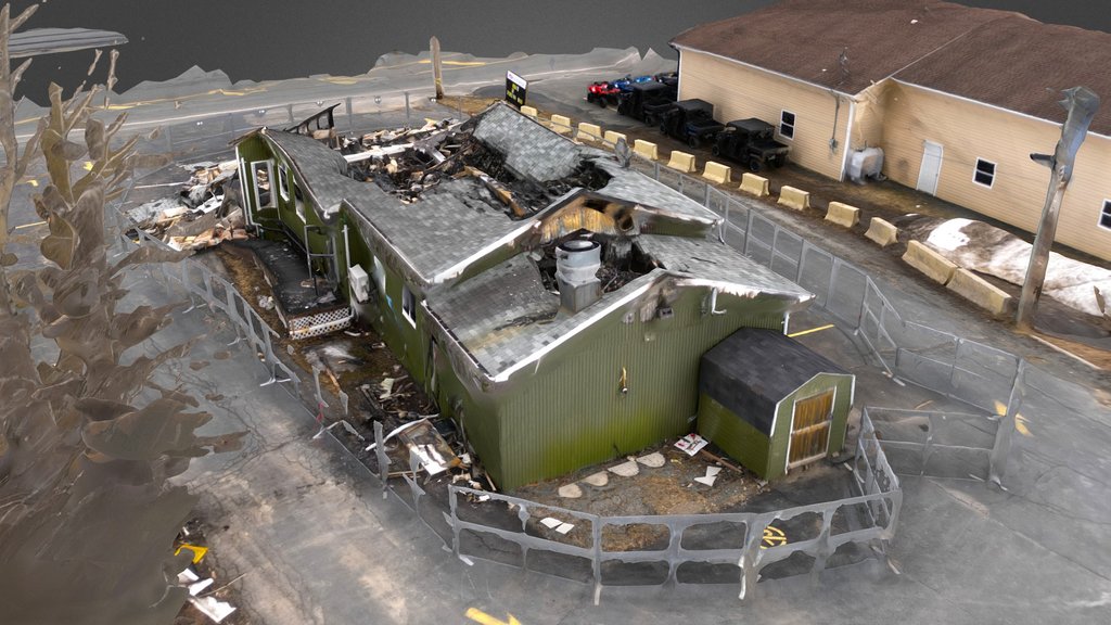 Restaurant Fire Drone Investigation